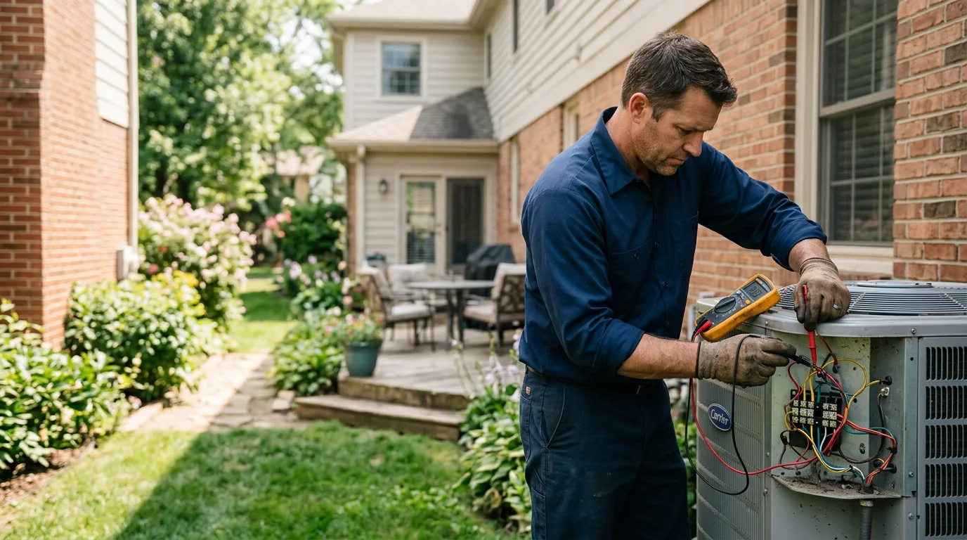 HVAC technician working near Burnsville, NC